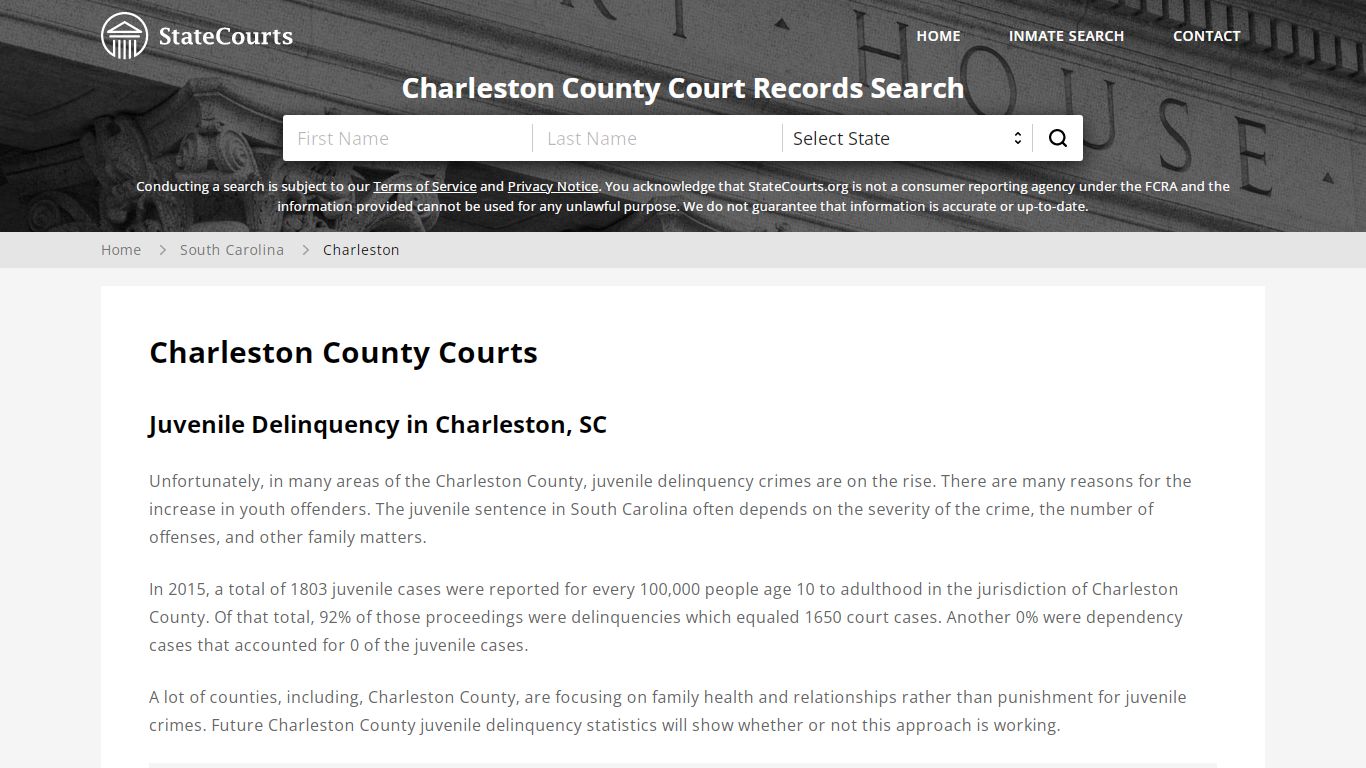 Charleston County, SC Courts - Records & Cases - StateCourts