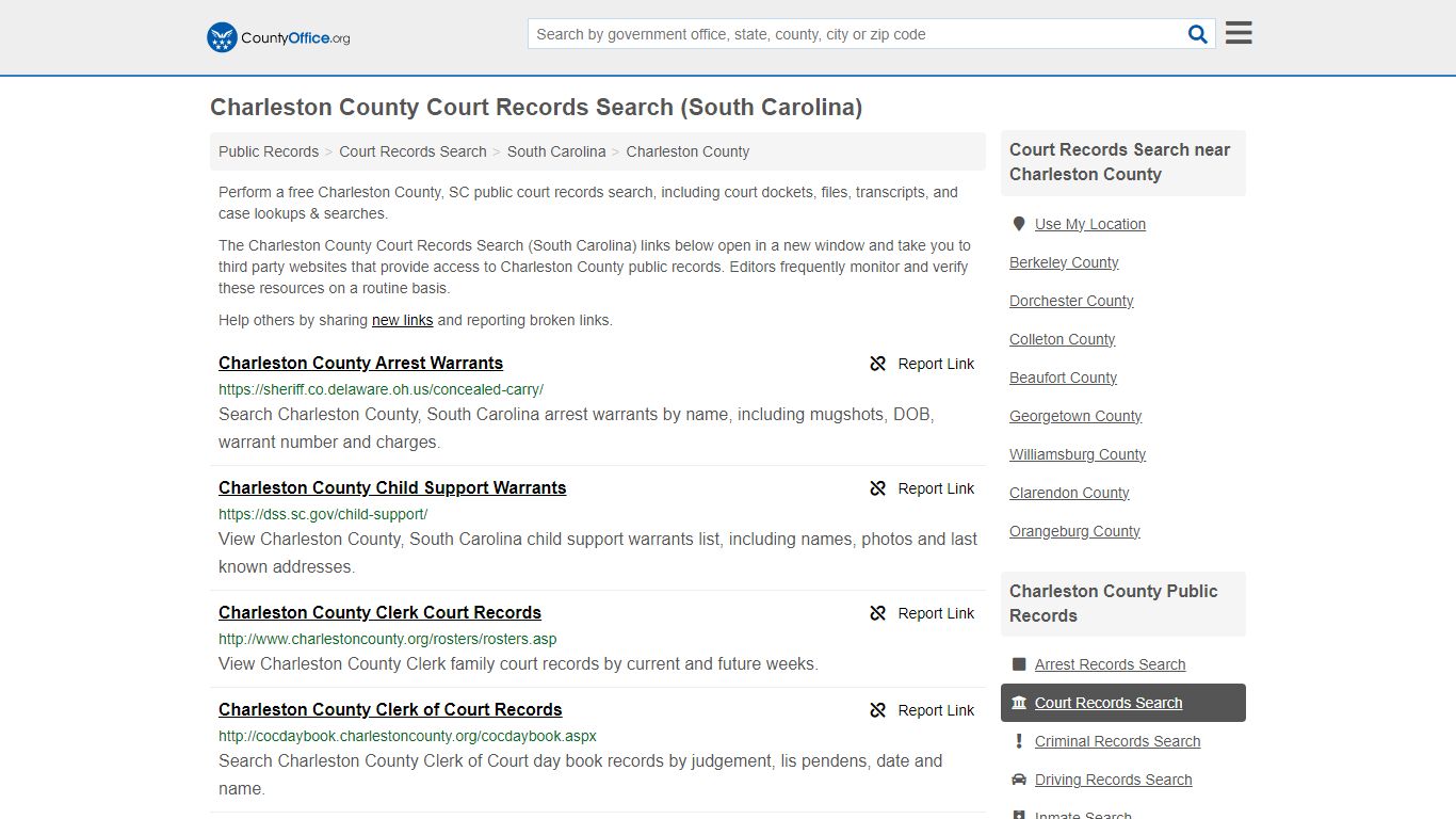 Charleston County Court Records Search (South Carolina)